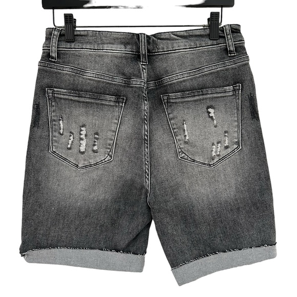 RISEN Dark Grey Distressed NEW Jean Shorts 9/29 - Picture 8 of 8